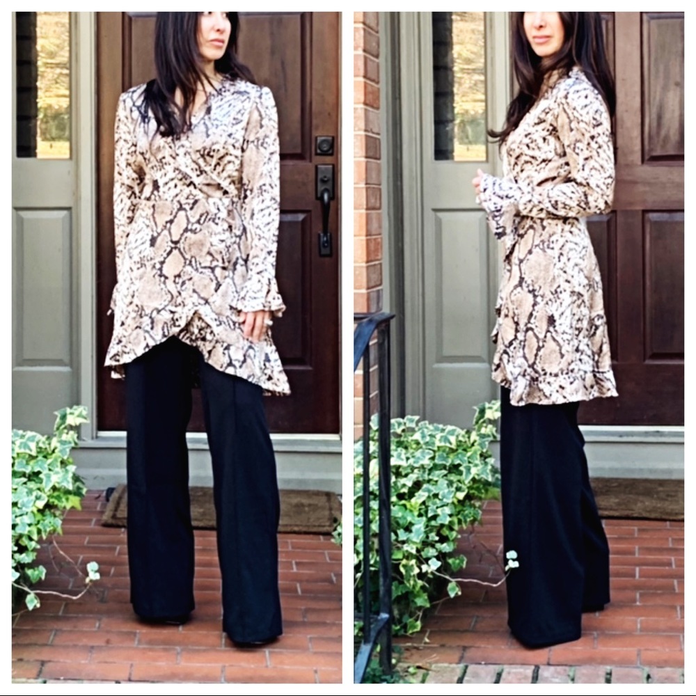 ✨PARIS✨chic wrap tunic dress - Picture 2 of 7